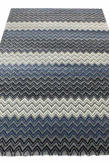 Moderný koberec ZIG ZAG blue