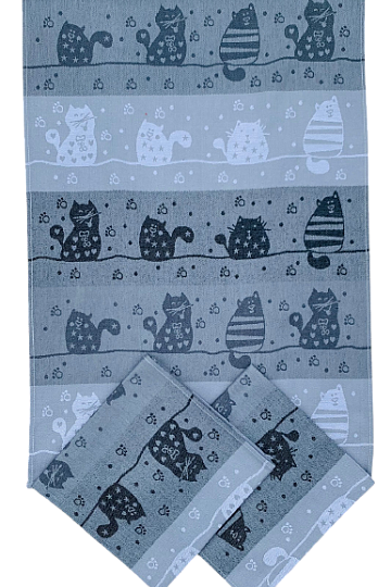 Utierky MAČKY NA STREŠE sivé