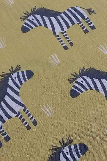 Bavlnená látka ZEBRA žlto-zelená