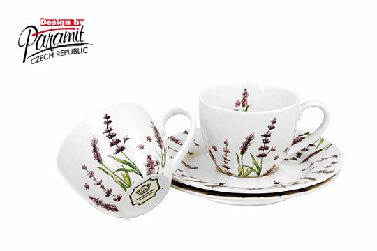 Porcelánové hrnčeky na espresso set 2 ks Lavender E Sapo