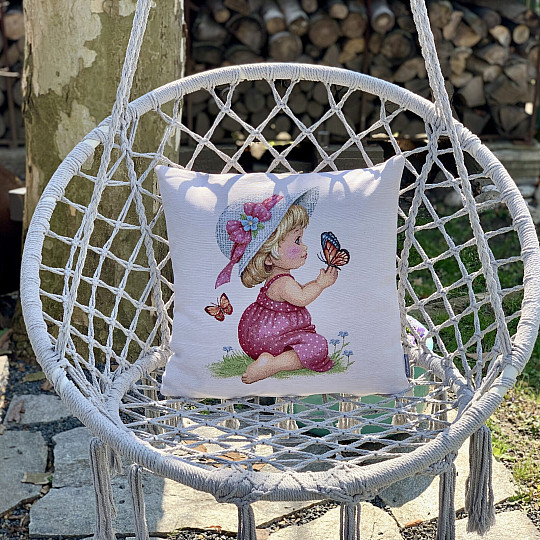 Gobelínový obliečka na vankúš HOLČIČKA