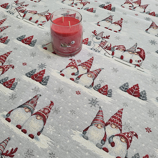 Gobelínový obrus a šál VIANOČNÍ ŠKRÍTCI 2