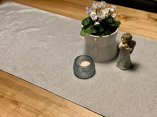 Vianočné obrusy a šály FLASH SILVER sivá