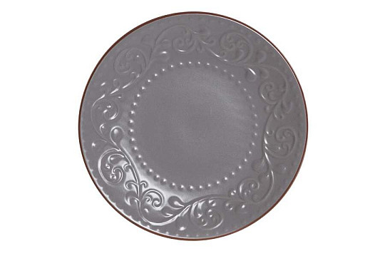Tanier dezertný GREY RELIEF 21x2.5cm sivý