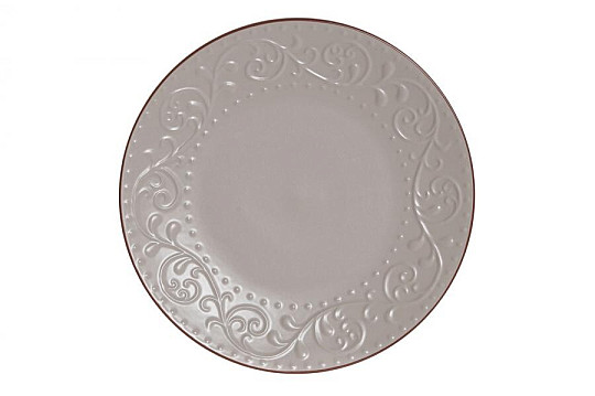 Tanier plytký BEIGE RELIEF 27.5x2cm béžový