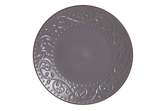 Tanier plytký GREY RELIEF 27.5x2cm sivý