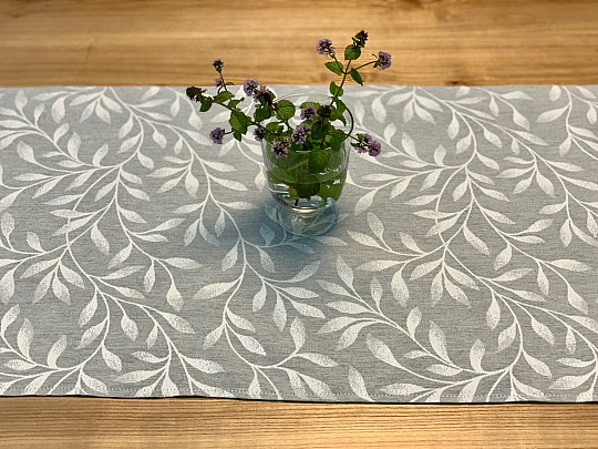 Ubrus a šál NIGHT LEAFS šedá