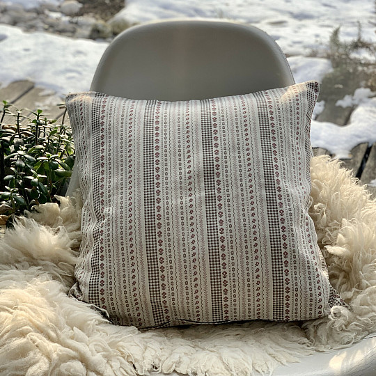 Obliečka na vankúš TOSCANA RIGA PRUH bordo