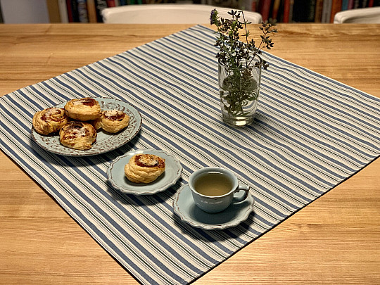 Ubrus a šál TOSCANA VALERY MULTI PRUH modrý