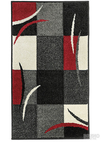 Kusový koberec PORTLAND čierno biely