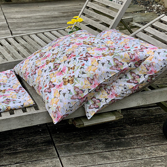 Francúzske obliečky bavlnený satén MOTÝLCI