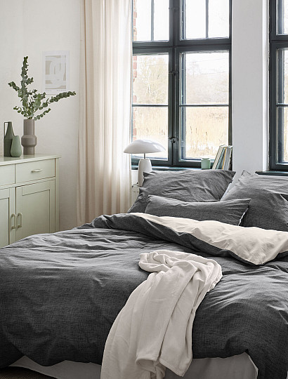 IRISETTE luxusný bavlnený satén WAVE 8557-11 antracit