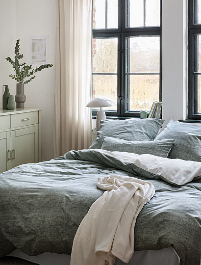 IRISETTE luxusný bavlnený satén WAVE 8557-30 zelená