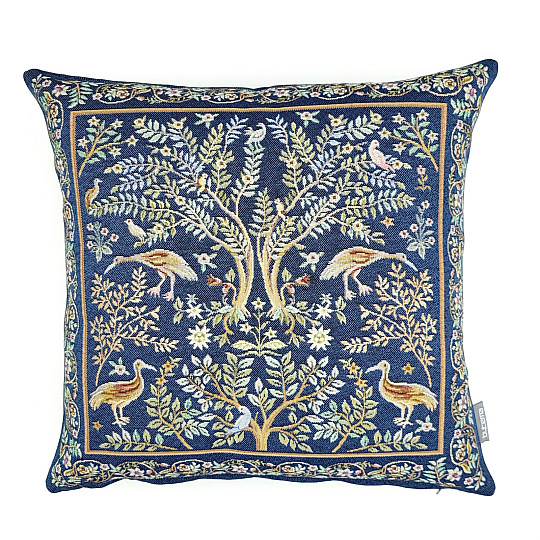 Gobelínový obliečka na vankúš WILLIAM MORRIS modrý