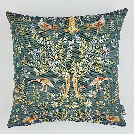 Gobelínový obliečka na vankúš WILLIAM MORRIS zelená - celoplošná