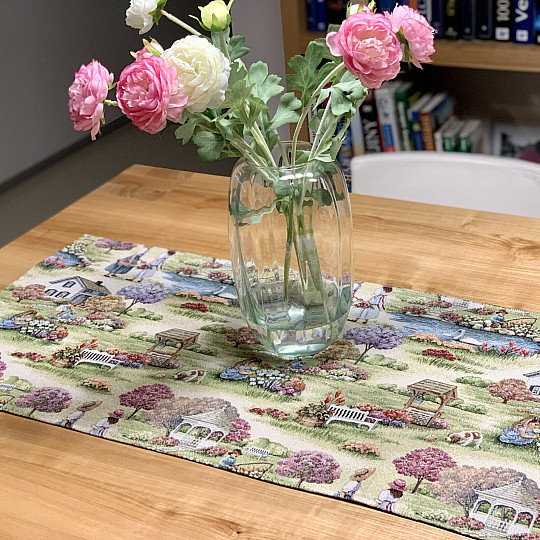 Gobelínový obrus a šál RAJSKÁ ZÁHRADA II