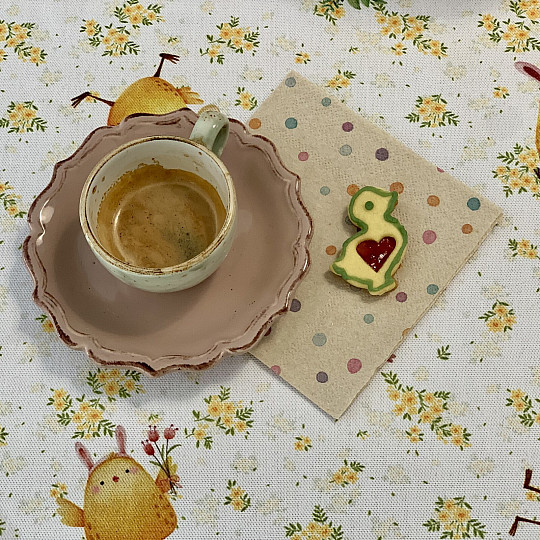 Veľkonočný obrus KUŘIATKA A VAJÍČKA