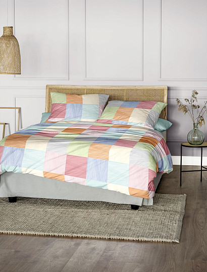 Luxusné flanelové obliečky IRISETTE KOALA 8506-90 KOCKA MULTI