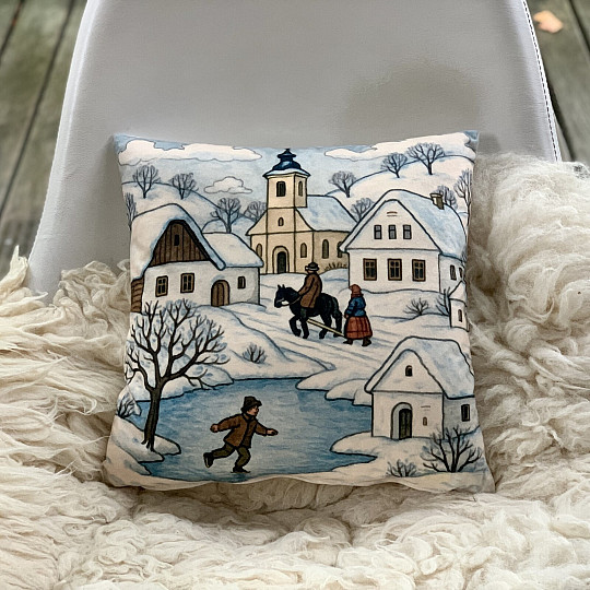 Vianočný dekoračný povlak NÁVES V ZIME