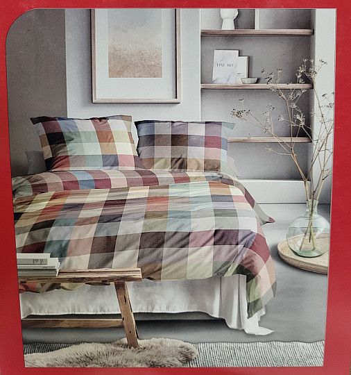 IRISETTE luxusné flanelové obliečky ZOBEL 8600-90 MULTI KOCKY