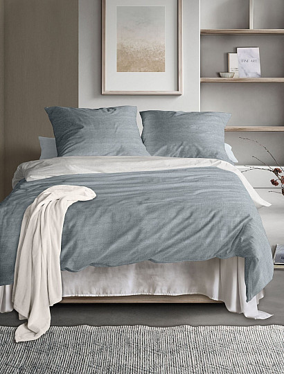 IRISETTE luxusný bavlnený satén WAVE 8557-20 MODRÉ