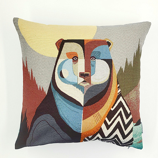 Gobelínový obliečka na vankúš MEDVEĎ