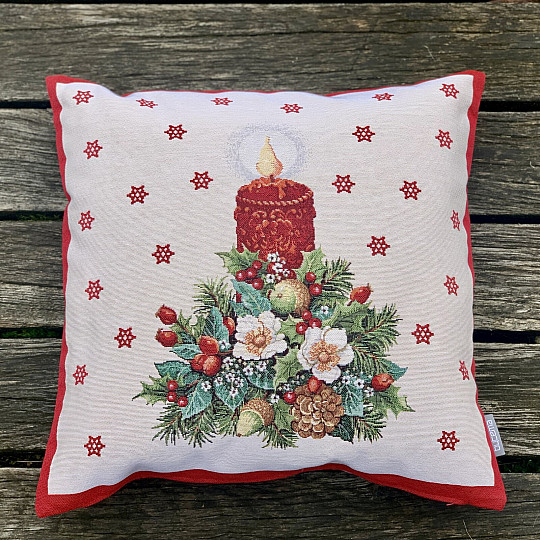 Vianočný gobelínový povlak VIANOČNÁ SVIEČKA II