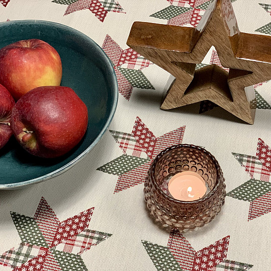 Vianočný obrus a šál HVIEZDA SHELLEY