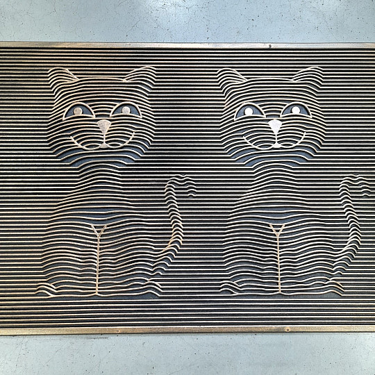 Gumová rohožka DVE MAČKY 3D