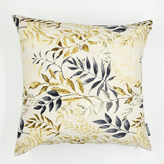 Dekoračný povlak MARACAIBO listy sivé