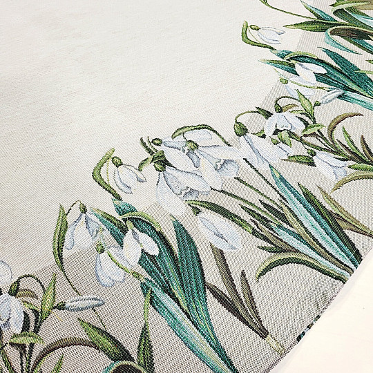 Gobelínový obrus okrúhly SNEŽENKY