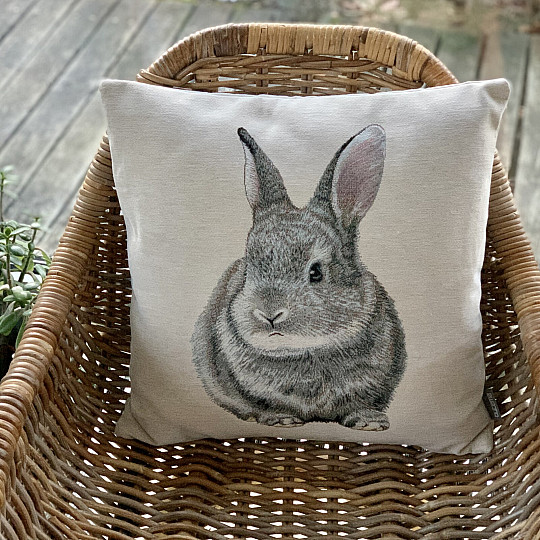Gobelínový obliečka na vankúš ZAJAC HOPSÁLIK