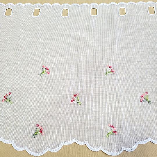 Vitrážová záclona TULIPÁNY MINI