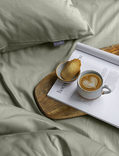 Saténová obliečka na vankúš - šalviová 32