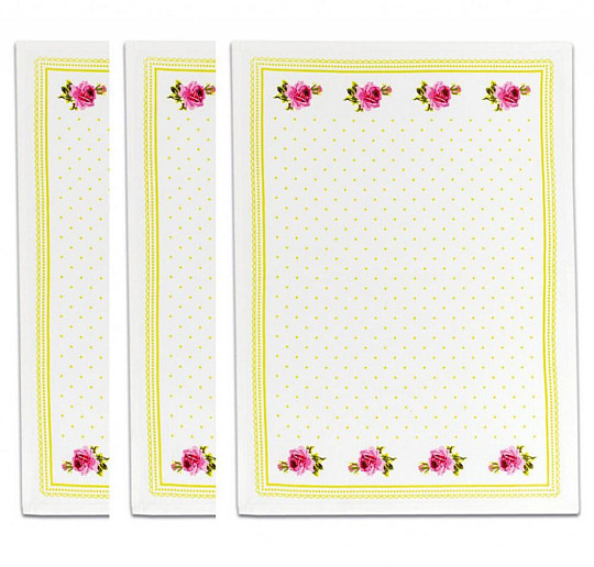 Utěrky od BABIČKY Ružičky zelené