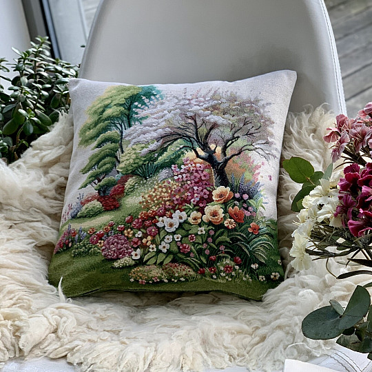 Gobelínový obliečka na vankúš ZÁTIŠIA V PARKU