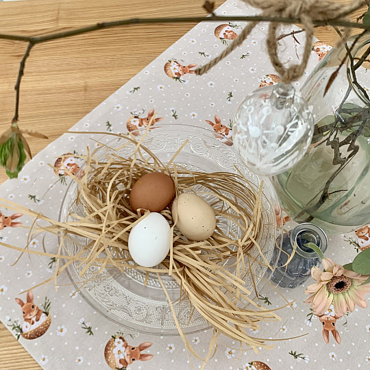 Veľkonočný obrus a šál ZAJAČIK NELA
