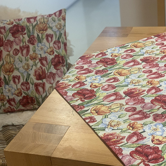 Gobelínový obliečka na vankúš TULIPÁNY NAOMI