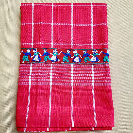 Utierky od BABIČKY ČERVENÉ S ĽUĎMI