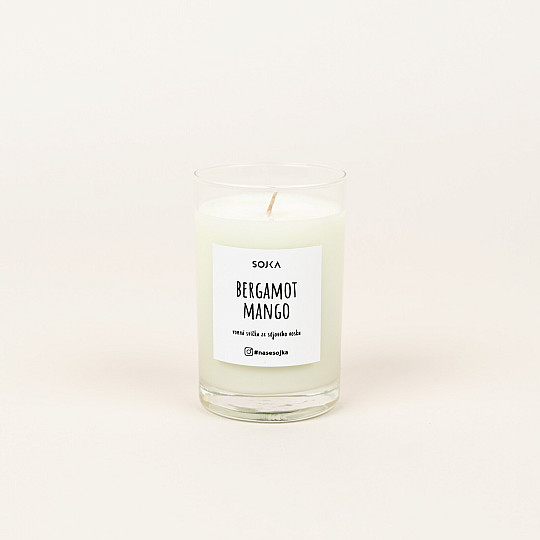 BERGAMOT - MANGO vonná sójová sviečka
