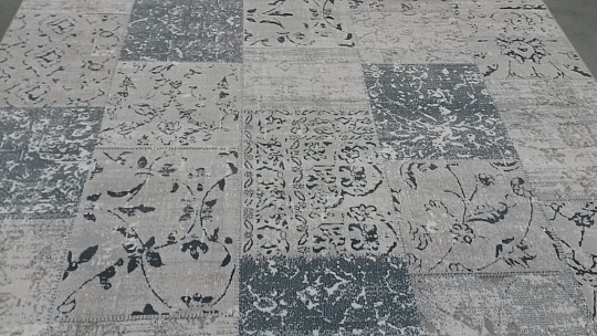 moderný kusový koberec PIAZZO 12168 sivomodrý