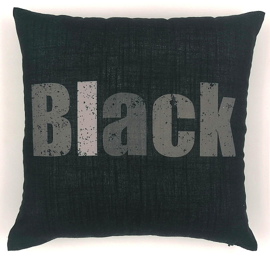 Dekoračná obliečka na vankúš COLORS BLACK