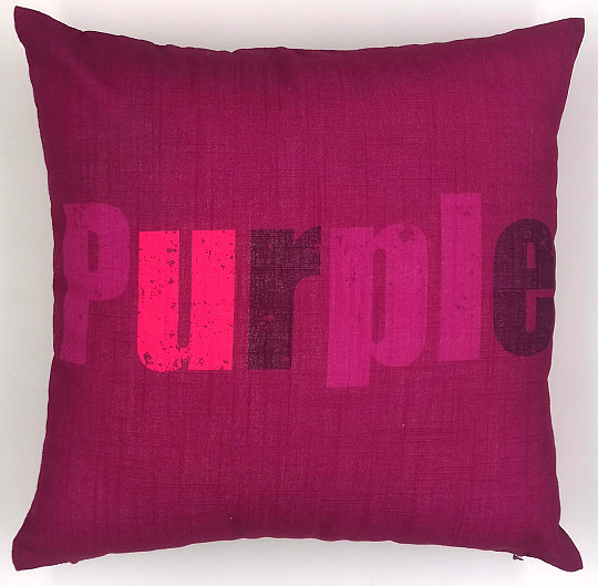 Dekoračná obliečka na vankúš COLORS PURPLE