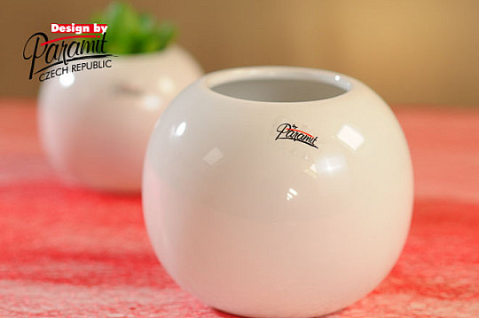 Váza Round biela 10 cm
