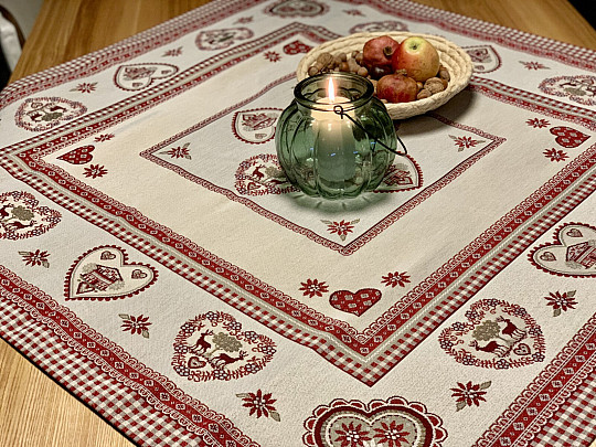 Gobelínový obrus a šál TYROLSKÉ ALPY