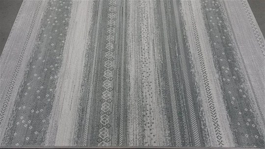 moderný kusový koberec FONT šedo zelený