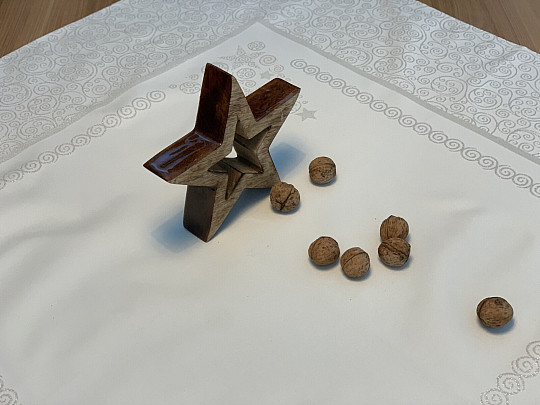 vianočné ubrus ORNAMENT stříbrná natur