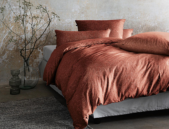 IRISETTE luxusný bavlnený satén Verona 8357-60 červený