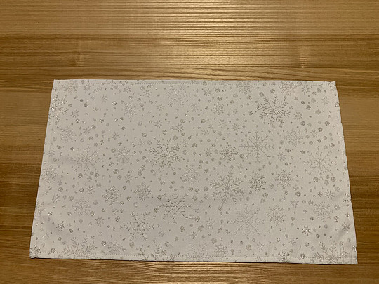 Vianočné prestieranie VLOČKY I strieborné