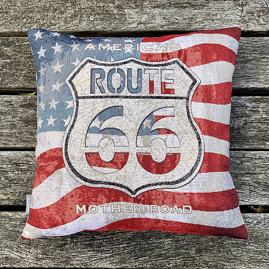 Gobelínová obliečka na vankúš ROUTE 66